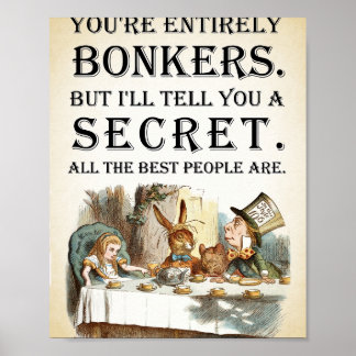 Affiche Alice In Wonderland - Tea Party - Vous Êtes Entièr