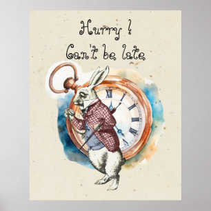 Affiche Alice - Lapin Blanc 1865