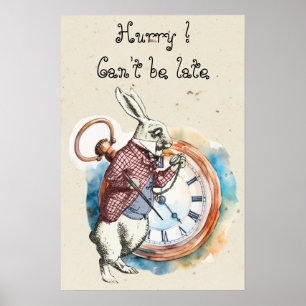 Affiche Alice - Lapin Blanc 1865 - 16 x 24