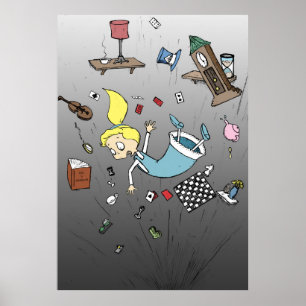 Affiche Alice tombant au pays des merveilles