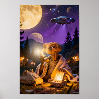 Affiche Alien Appelant des Collines au Clair de Lu