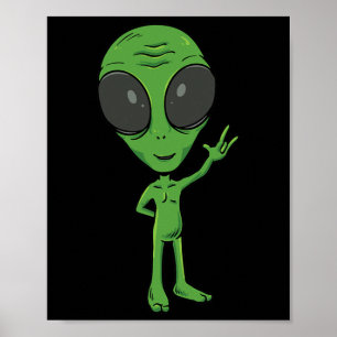Affiche Alien Asl Gesture main sourde Perte d'audition Sen