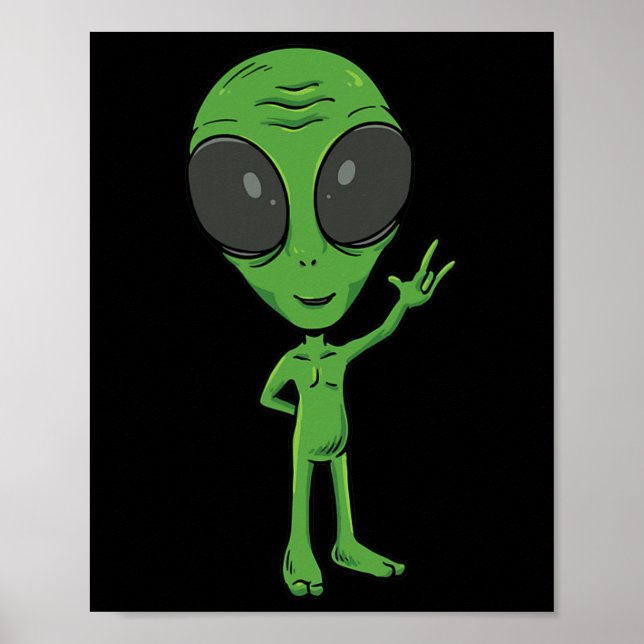 Affiche Alien Asl Gesture main sourde Perte d'audition Sen (Devant)