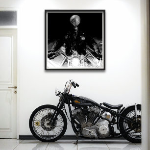 Affiche Alien Biker (version noir et blanc)