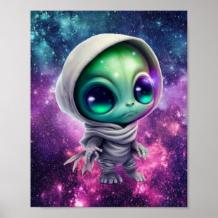Affiche Alien Chibi en Sweat - shirt à capuche