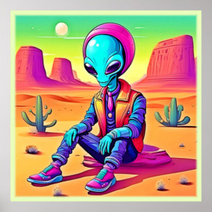 Affiche Alien Cool Désert Détente