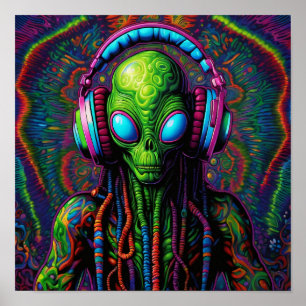 Affiche Alien dans l'art casque