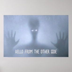 Affiche Alien Effrayant dans le Brouillard Bonjour de l'Au