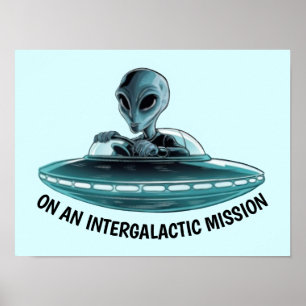 Affiche Alien en OVNI