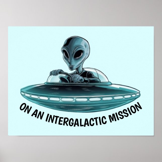 Affiche Alien en OVNI (Devant)