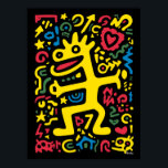 Affiche Alien funky Dragon Jaune - Neon Pop Art Créature<br><div class="desc">Entrez dans un rêve de néon avec ce dragon Alien funky en jaune gras. Une créature cosmique excentrique, pleine d'énergie et d'attitude, entourée de formes vibrantes et de couleurs éclatantes. Parfait pour ajouter des vibrations funky, le charme de la pop art rétro et l'esprit alien ludique à toute chambre.</div>