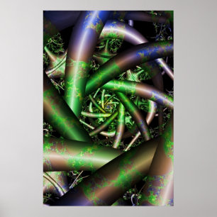Affiche Alien Multicolor Fractal Art