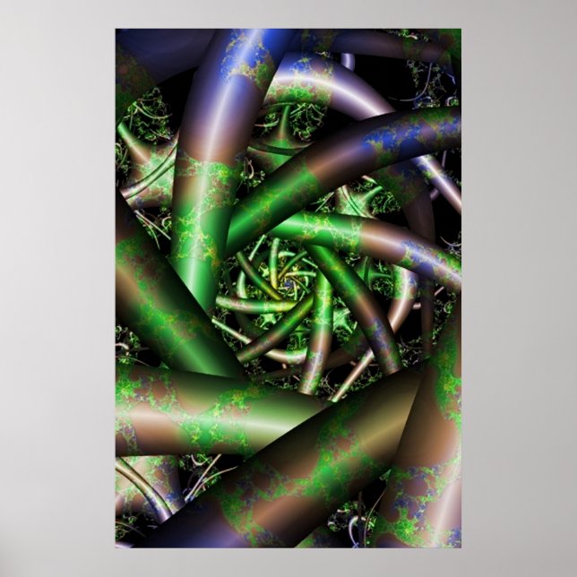 Affiche Alien | Multicolor Fractal Art (Devant)