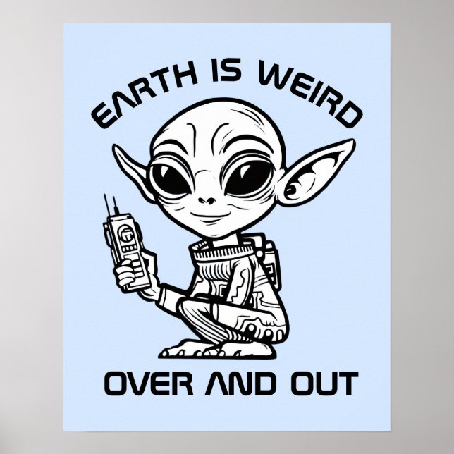 Affiche Alien Noir et Blanc (Devant)
