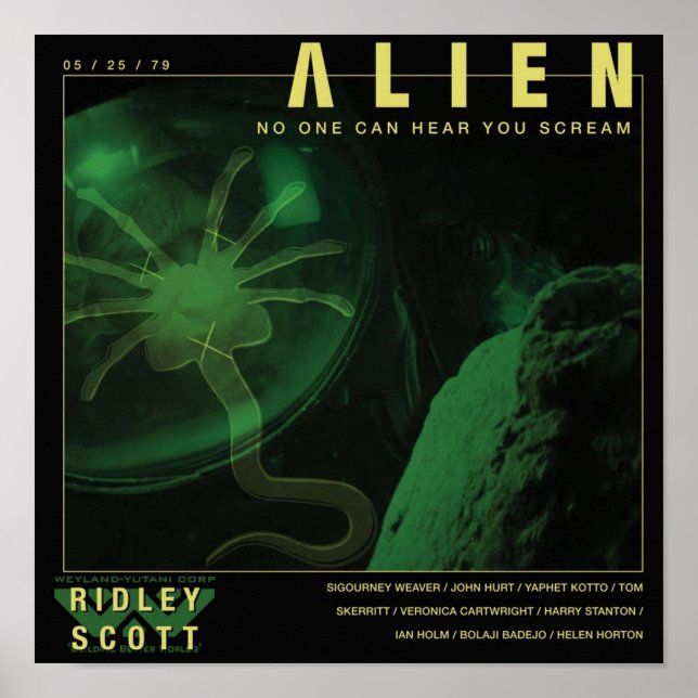 Affiche ALIEN Personne Ne Peut Vous Entendre hurler (Devant)