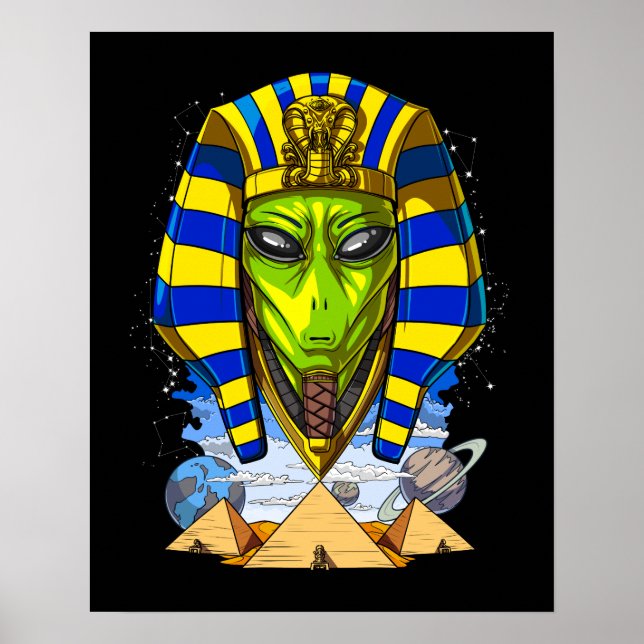 Affiche Alien Pharaon Egypte Tutankhamun Ancien Annunaki (Devant)