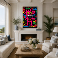 Alien Rose Funky – Art Pop Néo-Expressionniste Cré