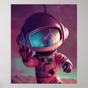 Affiche Alien rose minuscule