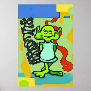 Affiche Alien Space Man Abstrait