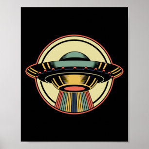 Affiche Alien UFO rétro