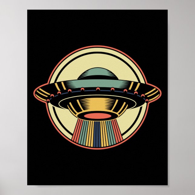 Affiche Alien UFO rétro (Devant)