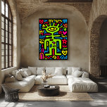 Affiche Alien Vert Troisième Oeil - Funky Neon Pop Art Wal<br><div class="desc">L'alien vert visionnaire avec un troisième oeil éclaire avec énergie néon et charme cosmique. Un mélange amusant de doodles abstraits et de couleurs vives rend cet article parfait pour les amateurs de pop art psychédélique et d'esthétique alien décalée.</div>