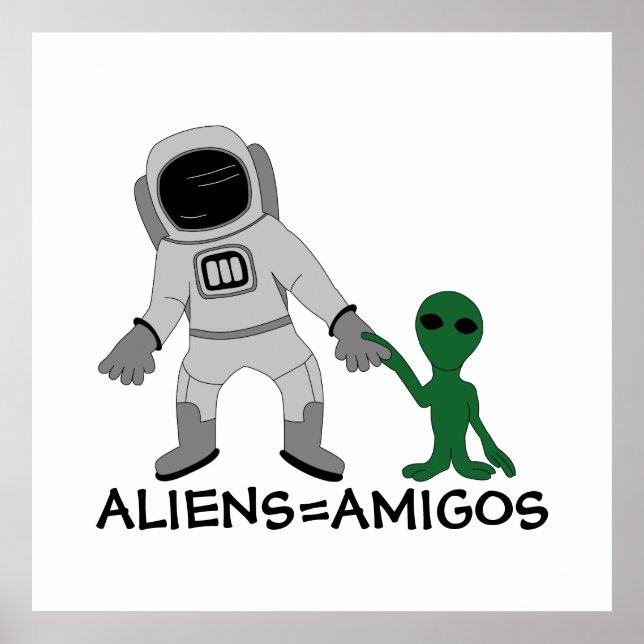 Affiche Aliens = Amigos, astronautes et extra-terrestres (Devant)