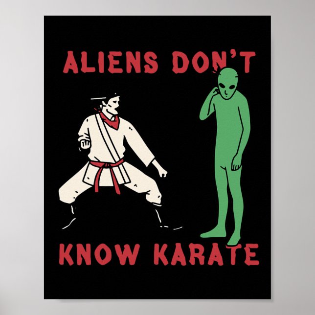 Affiche Aliens ne connaissent pas Karate 4 (Devant)