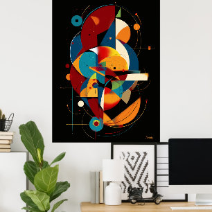 Affiche Alignement orbital – Abstraction géométrique moder