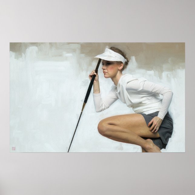 Affiche Aligner Un Putt - Golf Canvas Art Imprimer (Devant)
