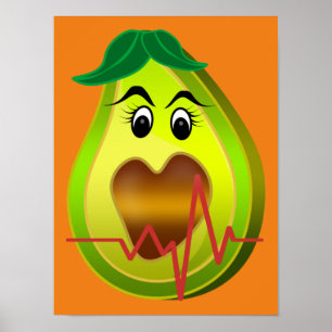 Affiche aliment ami du cœur d'avocat