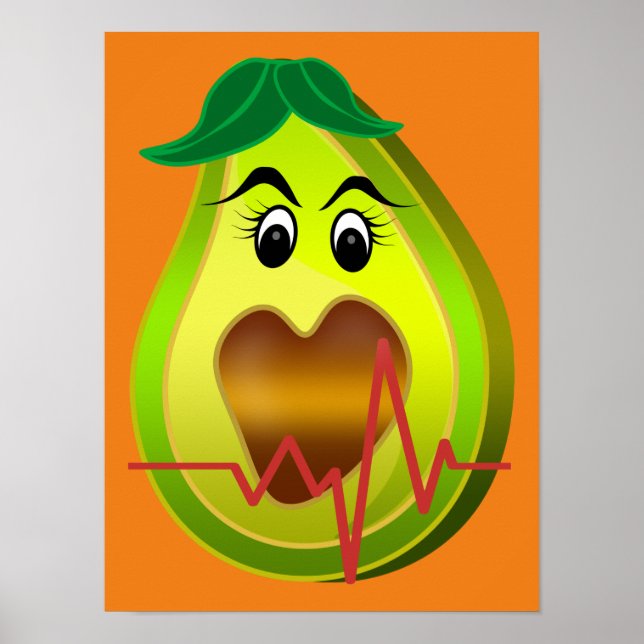 Affiche aliment ami du cœur d'avocat (Devant)