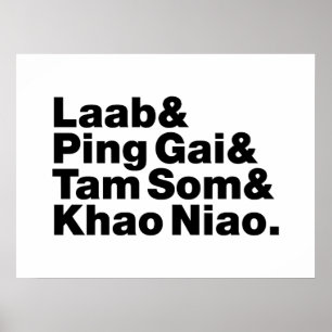 Affiche Alimentation de la rue laotienne