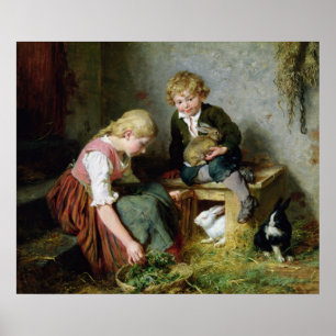 Affiche Alimentation des lapins