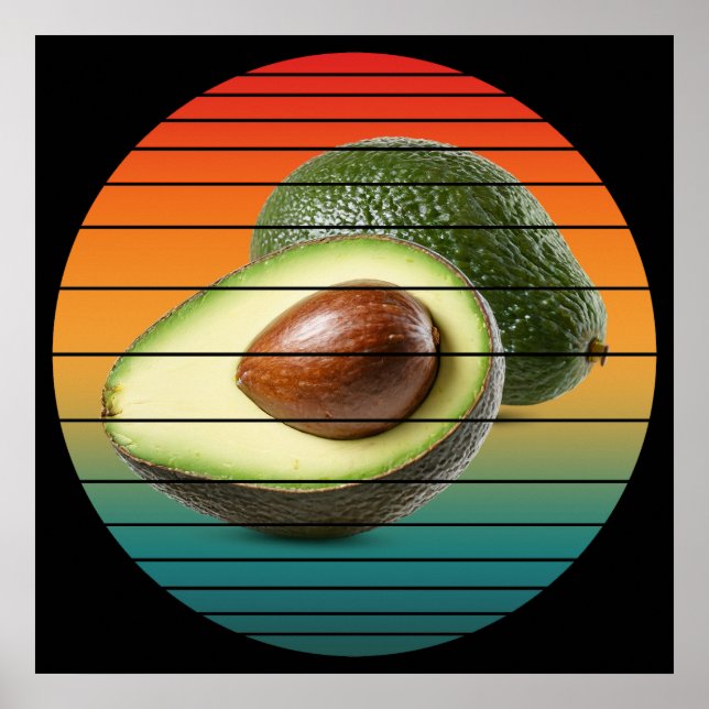 Affiche Alimentation végétarienne aux fruits d'avocat vint (Devant)