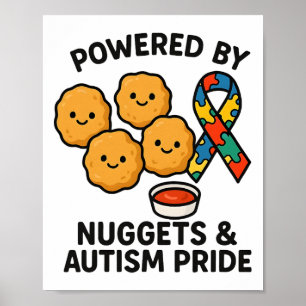 Affiche Alimenté par des nuggets de poulet et fierté de l'