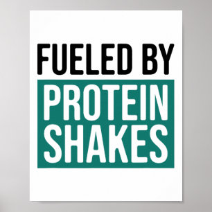 Affiche Alimenté par des shakes de protéines1