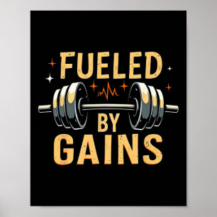 Affiche Alimenté Par Gain Bodybuilding Gym