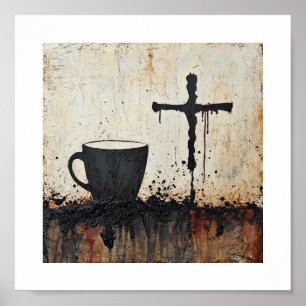 Affiche Alimenté par le café, dirigé par Cross Edgy Christ