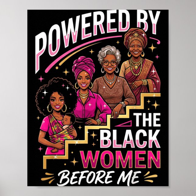 Affiche Alimenté par les femmes noires avant l'histoire af (Devant)
