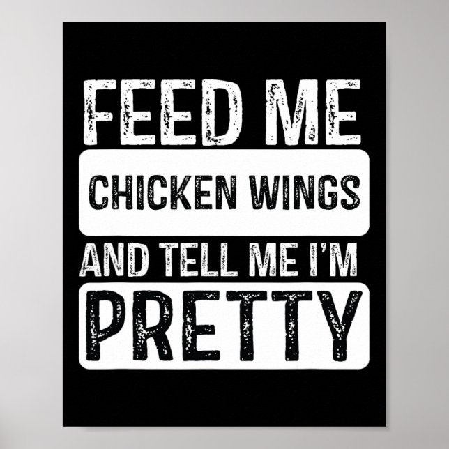 Affiche Alimentez-Moi Des Ailes De Poulet - Bbq Lover Fume (Devant)