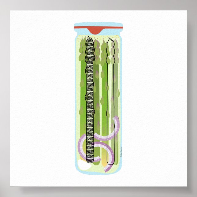 Affiche Aliments de canne - Asperges cuites (Devant)