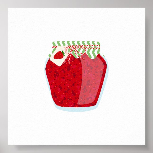 Affiche Aliments de canne - Confiture de fraises (Devant)