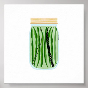 Affiche Aliments de canne - haricots verts