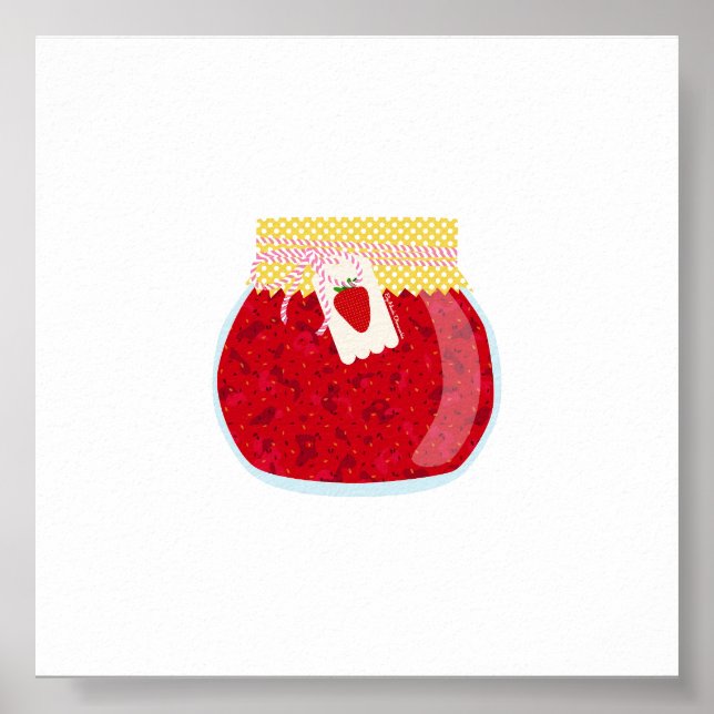 Affiche Aliments de canne - Petite confiture de fraises (Devant)