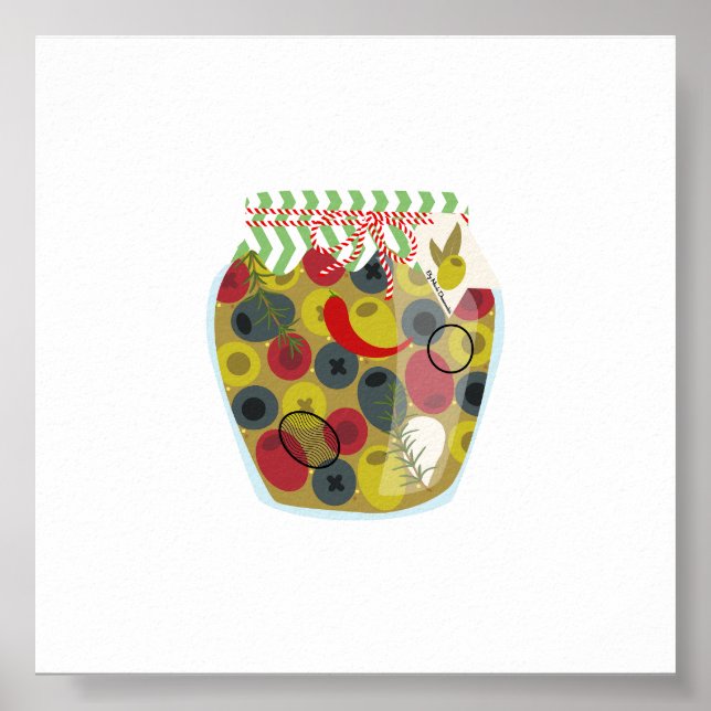 Affiche Aliments en canne - Oliviers (Devant)