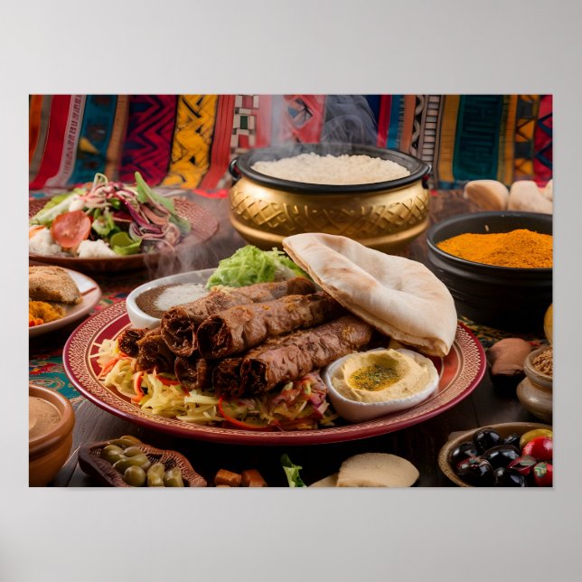 Affiche Aliments et produits arabes (Devant)