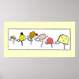 Affiche Aliments favoris Cuisine Vintage Art