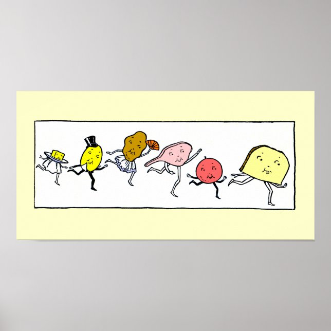 Affiche Aliments favoris Cuisine Vintage Art (Devant)