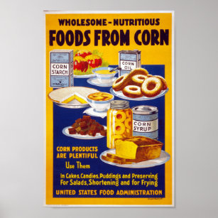 Affiche Aliments vintages à base de maïs